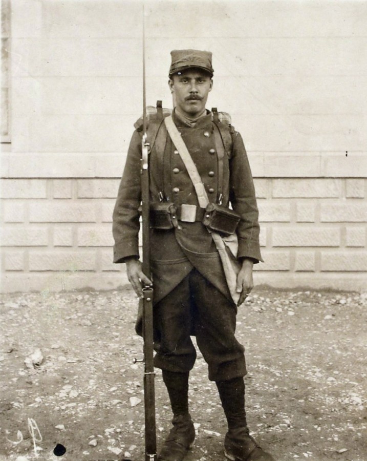 Herv LAMBERT en tenue militaire avant son dpart au front, 28 octobre 1914