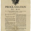 Proclamation du roi concernant les prisonniers dtenus en vertu d'ordres particuliers en 1790 (1A1)