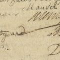 Signatures en 1761, registre paroissial de l'le (GG9)
