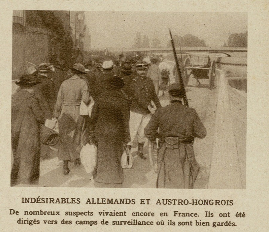 Les "indsirables" (Extrait du Miroir, 1914, journal de la priode de guerre)