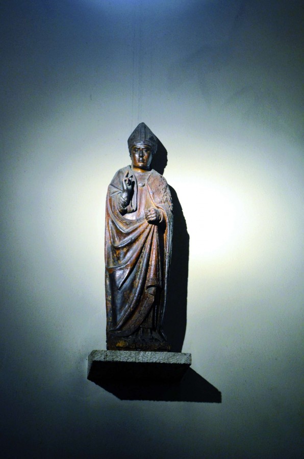 Reprsentation de St Honorat, statuaire de l'abbaye  F. Poydenot