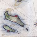 Plan des les, lavis color, v. 1746, AD 06 cote 01Fi0035_portion - ou voir page 12 livre sur fort royal