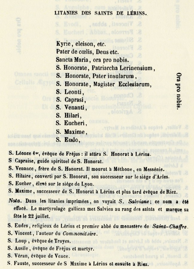 Litanie des saints, 1860, AMC BH34