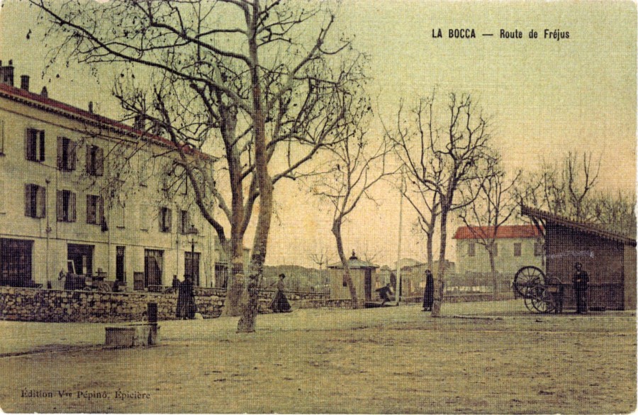 Carte postale reprsentant La Bocca, route de Frjus. 1870 (2Fi3111)