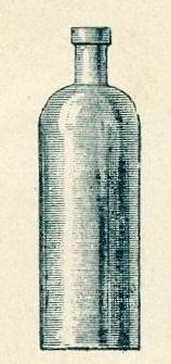 Production de la Verrerie - Flacon Sacoche. Annes 1900 (4S6)