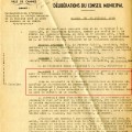 Dlibration municipale pour la reconstruction en urgence de l'cole de la Roubine dans le parc du chteau de la Bocca. 1945 (18W17)