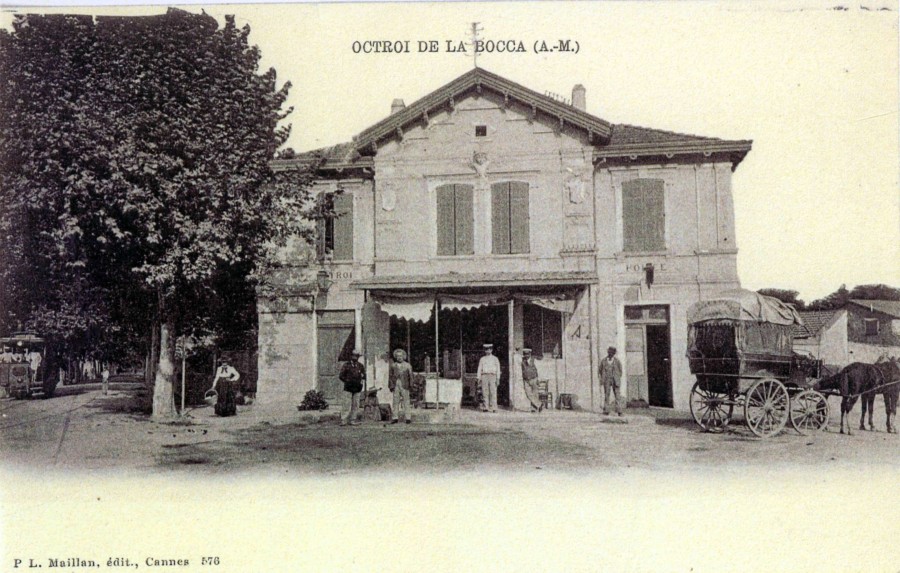 Photographie reprsentant La Bocca centre, bureau de l'Octroi. Annes 1900 (4num06)