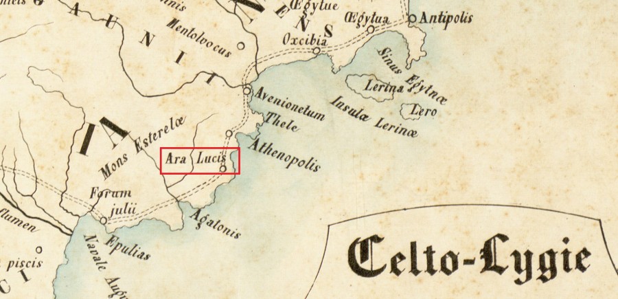 Noms de lieux antiques, dont Ara Lucis (1Fi18)