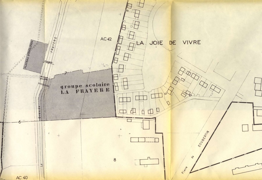 Ecole de la Frayère, plan du projet 1975 (AMC 11W19)