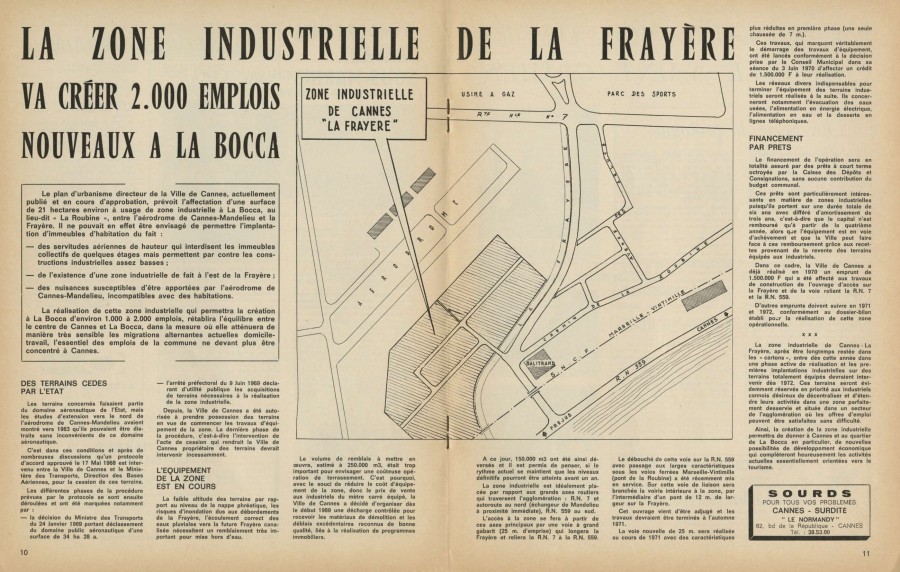 Article de la revue municipale de novembre 1970 "Cannes votre ville" (AD4844_Per10-3)