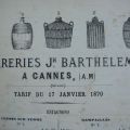 Tarif pour la vannerie 1870 