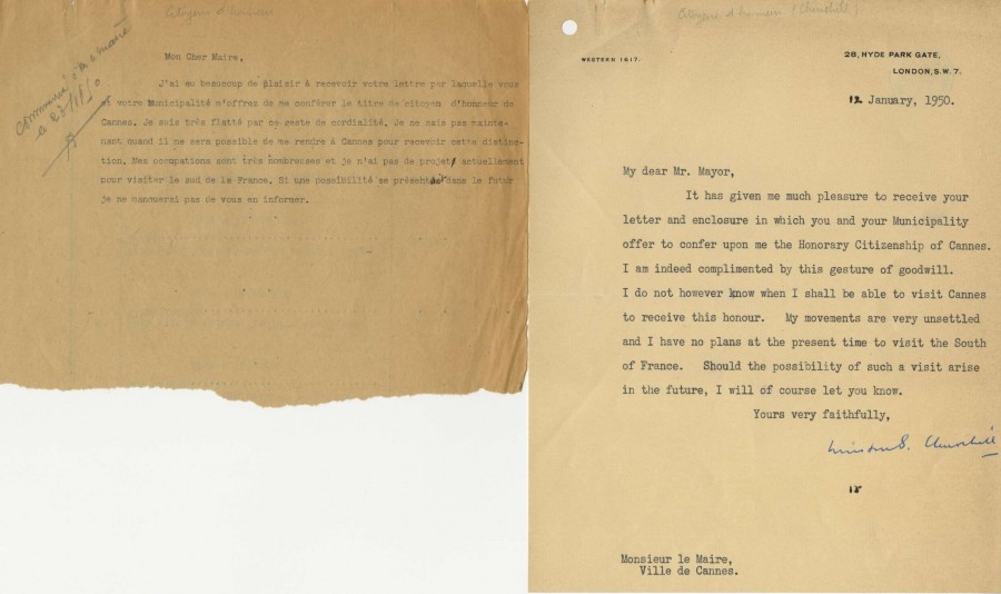 Lettre autographe de Churchill en 1950 (43W620_018)