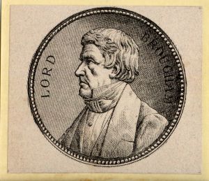 Portrait de Lord Brougham en mdaillon 19S29_12