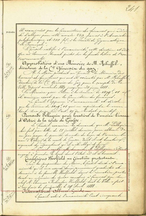 Concession famille Woolfield au Cimetire protestant en 1888 (1D30_0248)