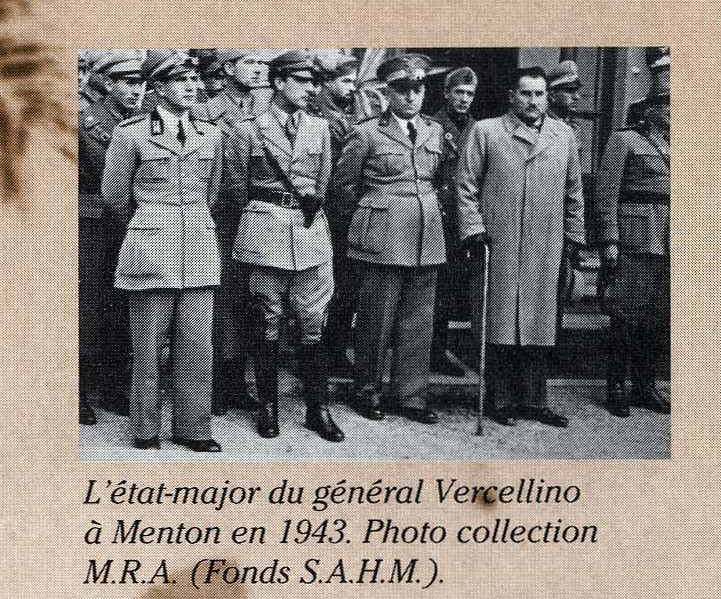 L'occupation italienne - L'tat-major du gnral Vercellino, brochure Pays d'Azur, 1943 (4H60)