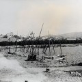 Photographie de bâteaux coulés, vieux port, août 1944 (37S1)