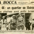 Extrait d'un article de presse du journal Nice Matin sur la libération de la Bocca, 1944 (80w24)