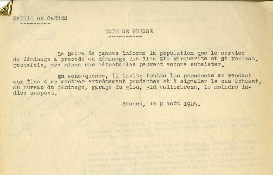 Dminage des les, 1945 (4H71)