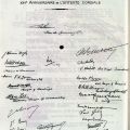25e anniversaire de l'Entente Cordiale en 1929 (signatures du Livre d'Or)