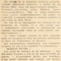 Article de presse du journal Le Littoral sur les mesures de sécurité militaire prises par le Commandement allemand, 17 février 1944 (Jx45)