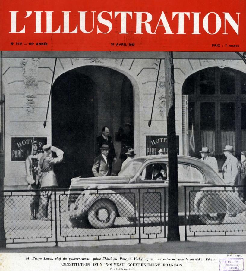 Gouvernement Laval, couverture de L'Illustration, 25 avril 1942 (Jx31)