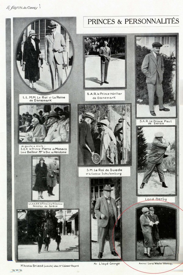 L'amiral et sa femme, sportifs, dans la Saison de Cannes, aot 1927 (Jx9_08_1927)
