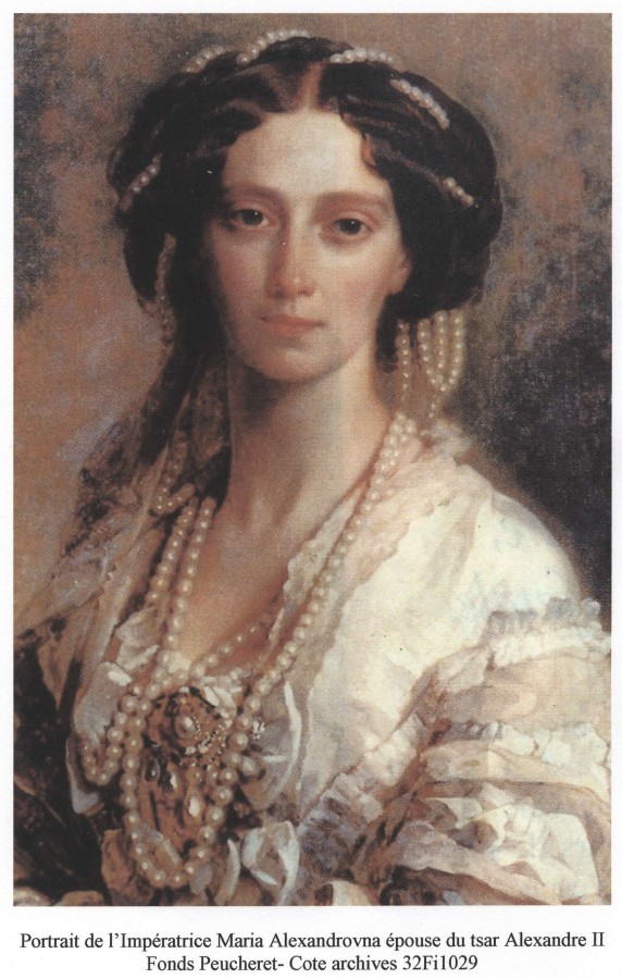 Portrait de l'impratrice, Maria Alexandrovna, femme du tsar Alexandre II (32Fi1029, reproduction, copie d'atelier Winterhalter )