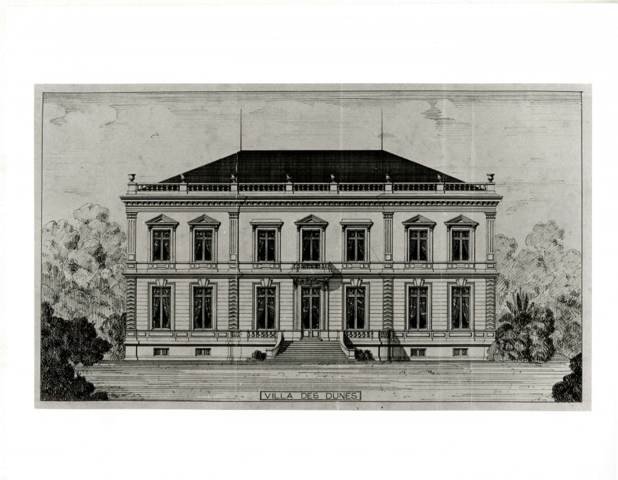 Villa Les Dunes, plan de faade 1884 (14Fi230)