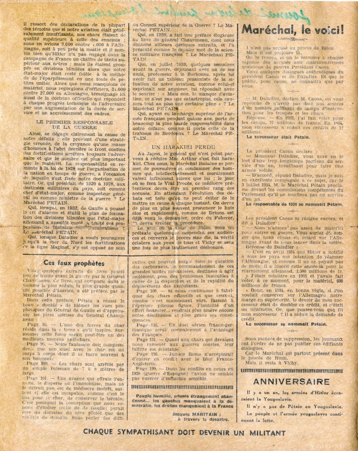 Suite de ce journal "LIBERATION", 1942 (11S243)