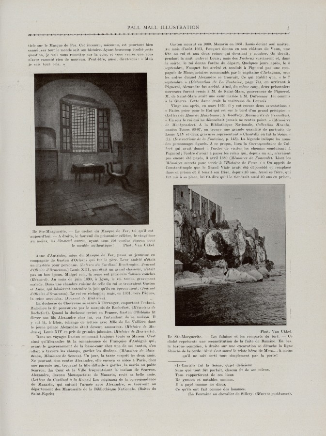 Le masque de fer, article Pall Mall illustr, 29 janvier 1909 (Jx100_83Num1_274)