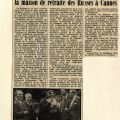 Visite du Haut-Commissariat aux réfugiés, article de 1962, Cannes (60W27 ® journal Nice-Matin)