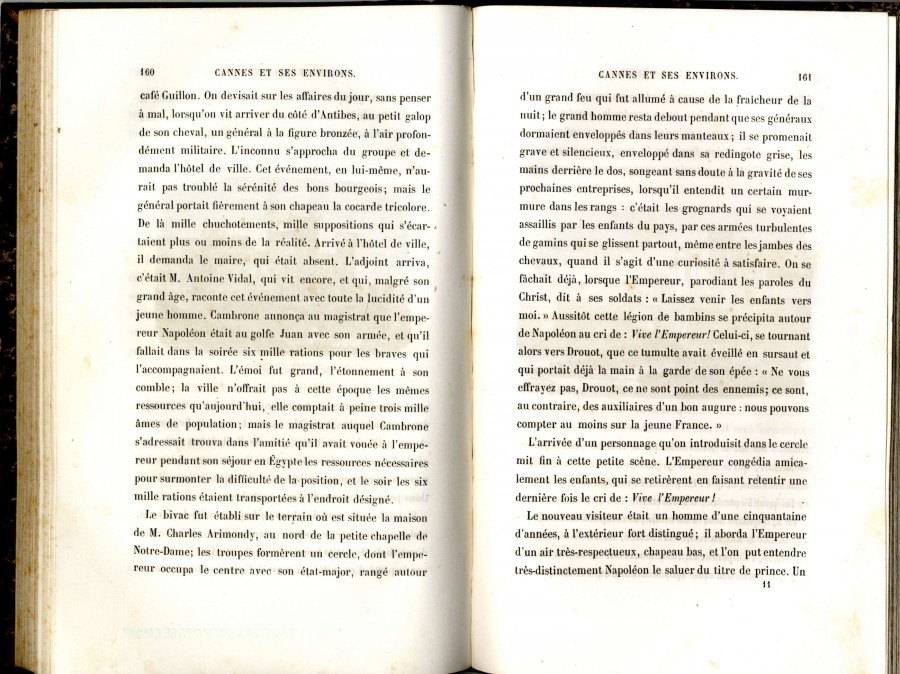 Guide historique et pittoresque, texte de J.B. Girard sur le bivouac de l'Empereur, 1859 (BH252)