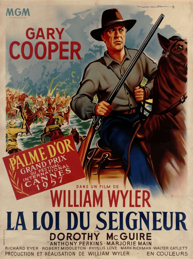 Affiche de film "La Loi du Seigneur" Palme d'Or Festival International du Film 1957 (cf. 5Fi62 - voir l'Adagp)