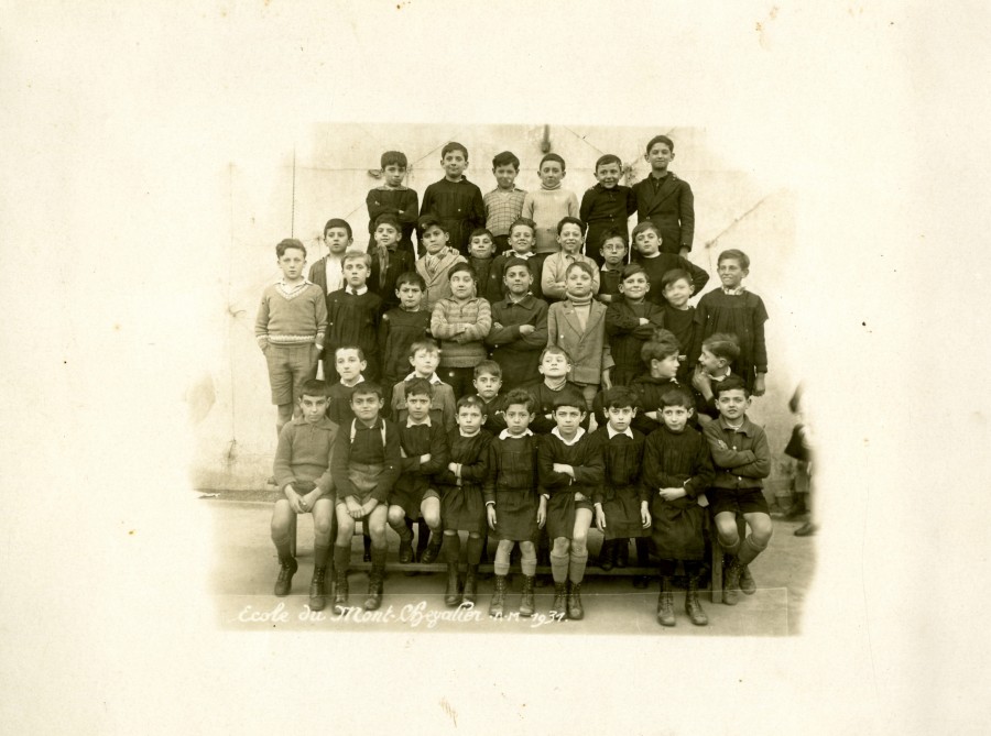 Classe de garons, 1931, cole Montchevalier (quartier du Suquet), prt priv