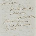 Lettre de Lord Brougham voquant la prsence du cholra en Provence, 1833, 4, AMC 5S7