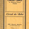 Clinique Carnot, livret de bébé, coll. privée