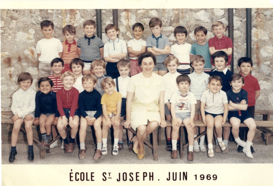Cours prparatoire cole Saint-Joseph de Cannes, 1969