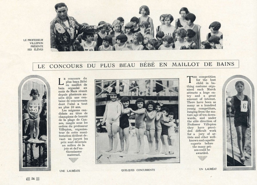 Concours du plus beau bb, revue 3Saison de Cannes3, aot 1927, AMC Jx9