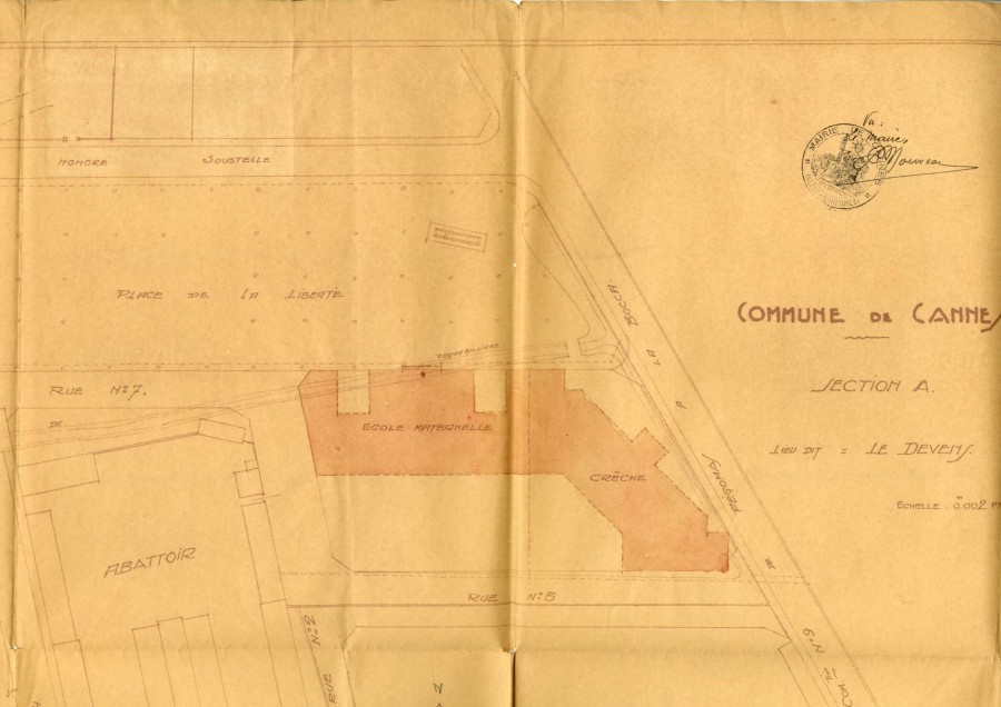 Plan d'cole maternelle sur La Bocca, 1936, AMC 11M18