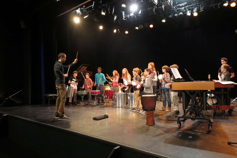 Concert de percussions, jeunes élèves du Conservatoire de Cannes