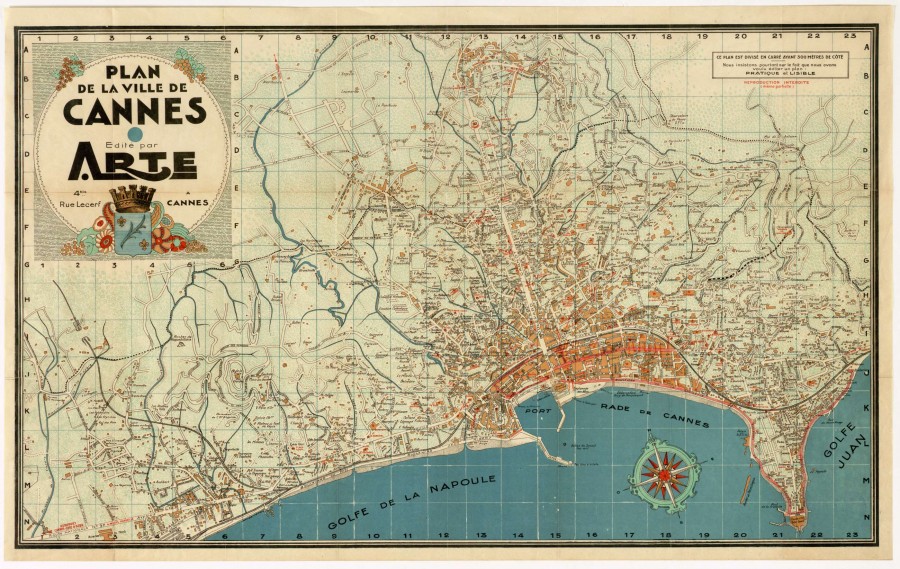 Plan de ville, Arte d. env 1936 
