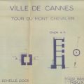 Plan sommaire de la tour carre, 1944, ville de Cannes, Cabinet Roux, 2R82