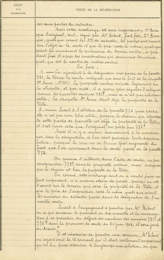 Tractations pour l'achat, 27 fvrier 1918, AMC 1D47_340