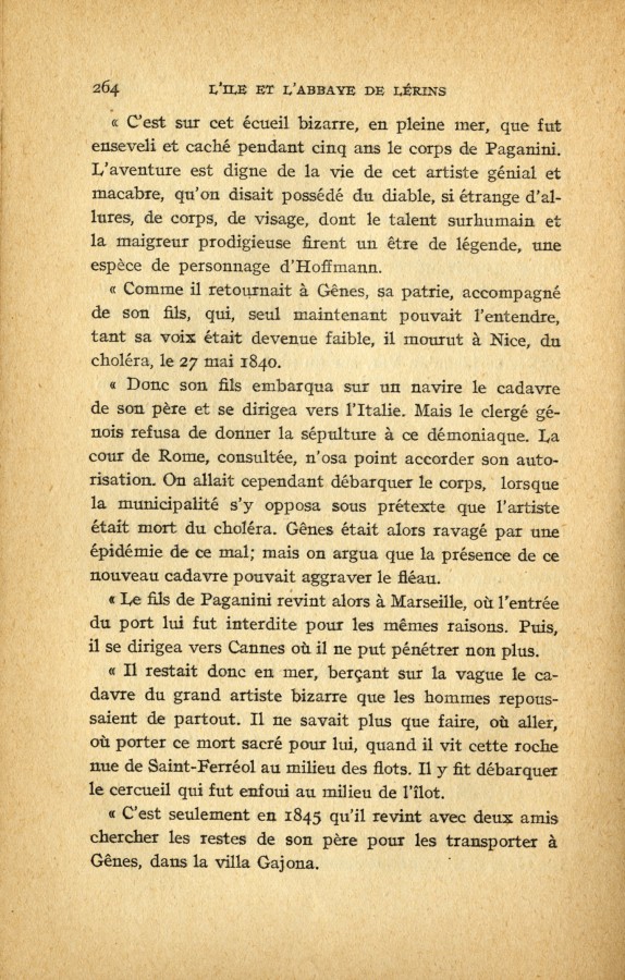 L'le et l'abbaye de Lrins, rcit et description par un moine de Lrins, p.264 (BH15)