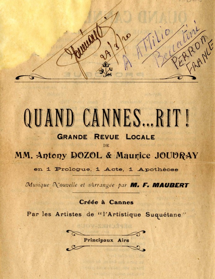 "Quand Cannes... rit !" - 1920