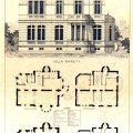 Faade et plan des niveaux de la villa Barty, AMC 14Fi220
