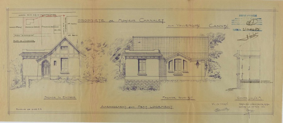 Construction modeste de M. Chanalet, 1931, Vallergues, AMC 5J28_27