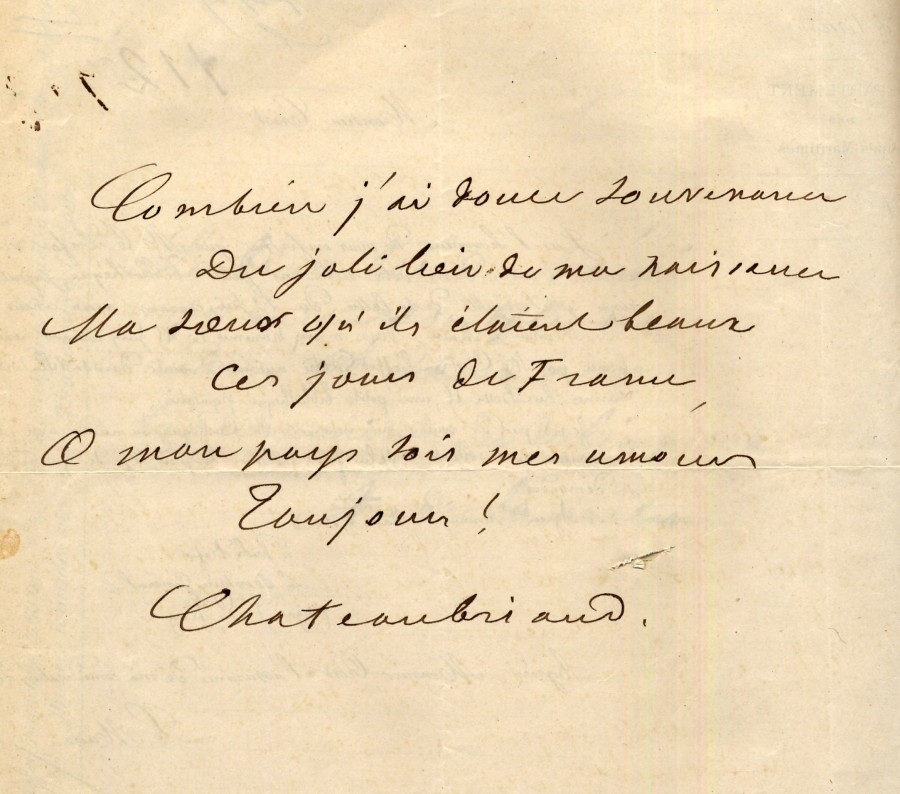 Citation de Chateaubriand en exil (6S1_193, fonds Crist)