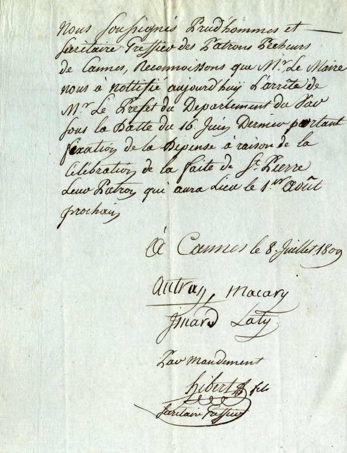1809, fte de la Saint-Pierre (AMC 1J24)