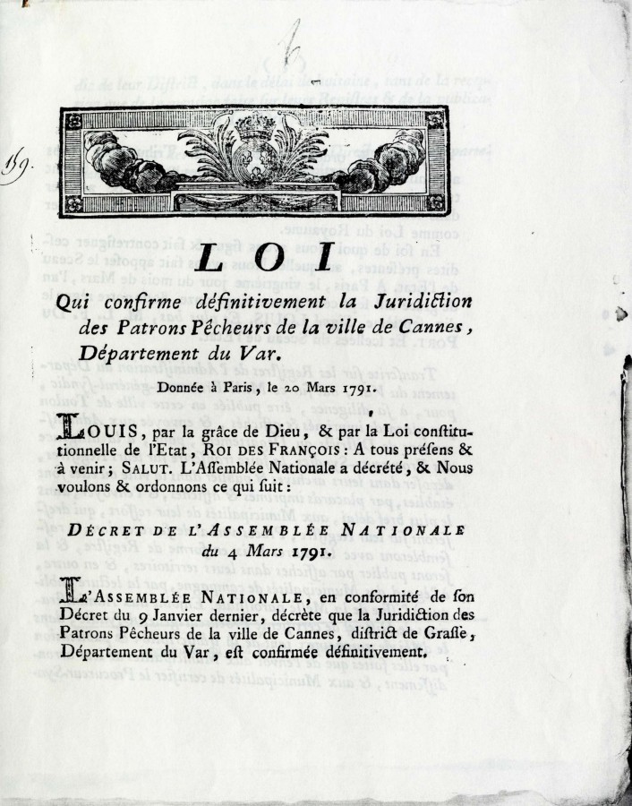 Dcret de l'Assemble nationale, 4 mars 1791 (copie 7F9)